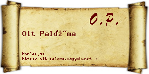 Olt Palóma névjegykártya